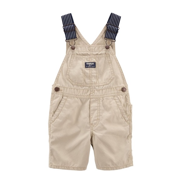 New Oshkosh Bgosh Baby Canvas Webstrap Shortall Size 9 months - Picture 1 of 4
